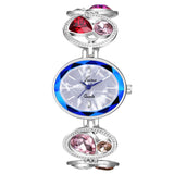 Jainx Silver Bracelet & Stone Studded Gift Set Analog Watch - For Women JGS001