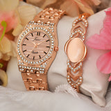 Jainx Rose Gold Bracelet Gift Set Combo with Analog Watch - for Women