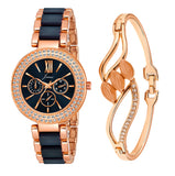 Jainx Blue Bracelet Gift Set Combo with Analog Watch - for Women