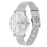 Jainx Silver Stylish Bracelet Gift Set Combo with Analog Wrist Watch for Women - JGS015