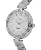 Jainx Silver Stylish Bracelet Gift Set Combo with Analog Wrist Watch for Women - JGS016