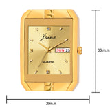 Jainx Golden Premium Day & Date Feature Dial Analog Watch - For Men JM1127