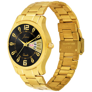 Jainx Premium Day And Date Function Golden Chain Analog Watch For Men - JM1156