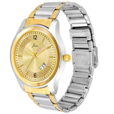 Jainx Premium Day And Date Function Golden Dial Analog Watch - For Men JM1158