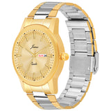 Jainx Premium Day & Date Feature Golden Dial Analogue Watch For Men - JM1175