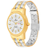 Jainx Premium Day & Date Feature White Dial Analogue Watch For Men - JM1176