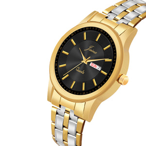 Jainx Premium Day & Date Feature Black Dial Analogue Watch For Men - JM1177
