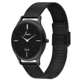 Jainx Premium Slim Black Dial And Mesh Chain Analogue Watch For Men - JM1180