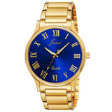 JM1192 Roman Numeral Golden Analog Watch for Men