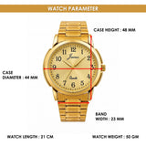 Jainx Premium Golden Chain Analog Wrist Watch for Men - JM1197