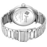 Jainx Stylish Day & Date Function Radium Dial Steel Chain Analog Watch - For Men JM7109