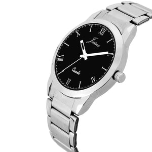 Jainx Black Dial Stainless Steel Strap Analog Watch - For Men JM7135