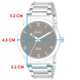 Jainx Brown Dial Steel Chain Analog Watch - For Men JM7137