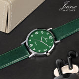 Jainx Men'S Green Leather Strap Analogue Watch - JM7142