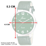 Jainx Men'S Green Leather Strap Analogue Watch - JM7142
