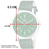 Jainx Men'S Green Leather Strap Analogue Watch - JM7143