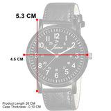 Jainx Men'S Black Dial Leather Strap Analog Watch - JM7145