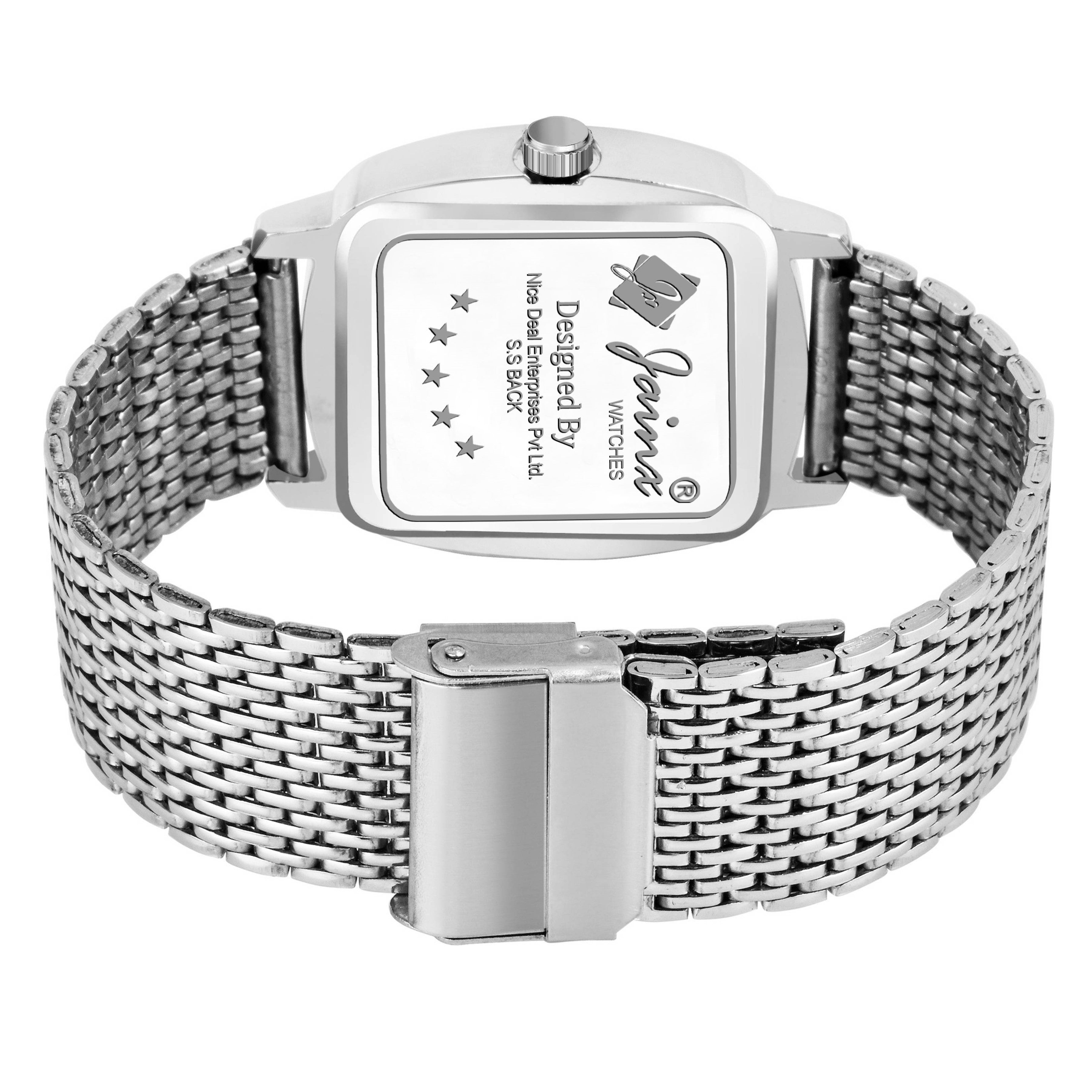 Jainx Silver Dial Steel Chain Analog Wrist Watch for Men - JM7159 - Jainx Store