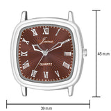 Jainx Brown Dial Brown Leather Strap Watch For Men - JM7161