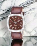 Jainx Brown Dial Brown Leather Strap Watch For Men - JM7161