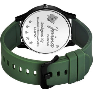 Jainx Green Silicone Band Analog Watch - For Men JM7163