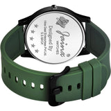 Jainx Green Silicone Band Analog Watch - For Men JM7163