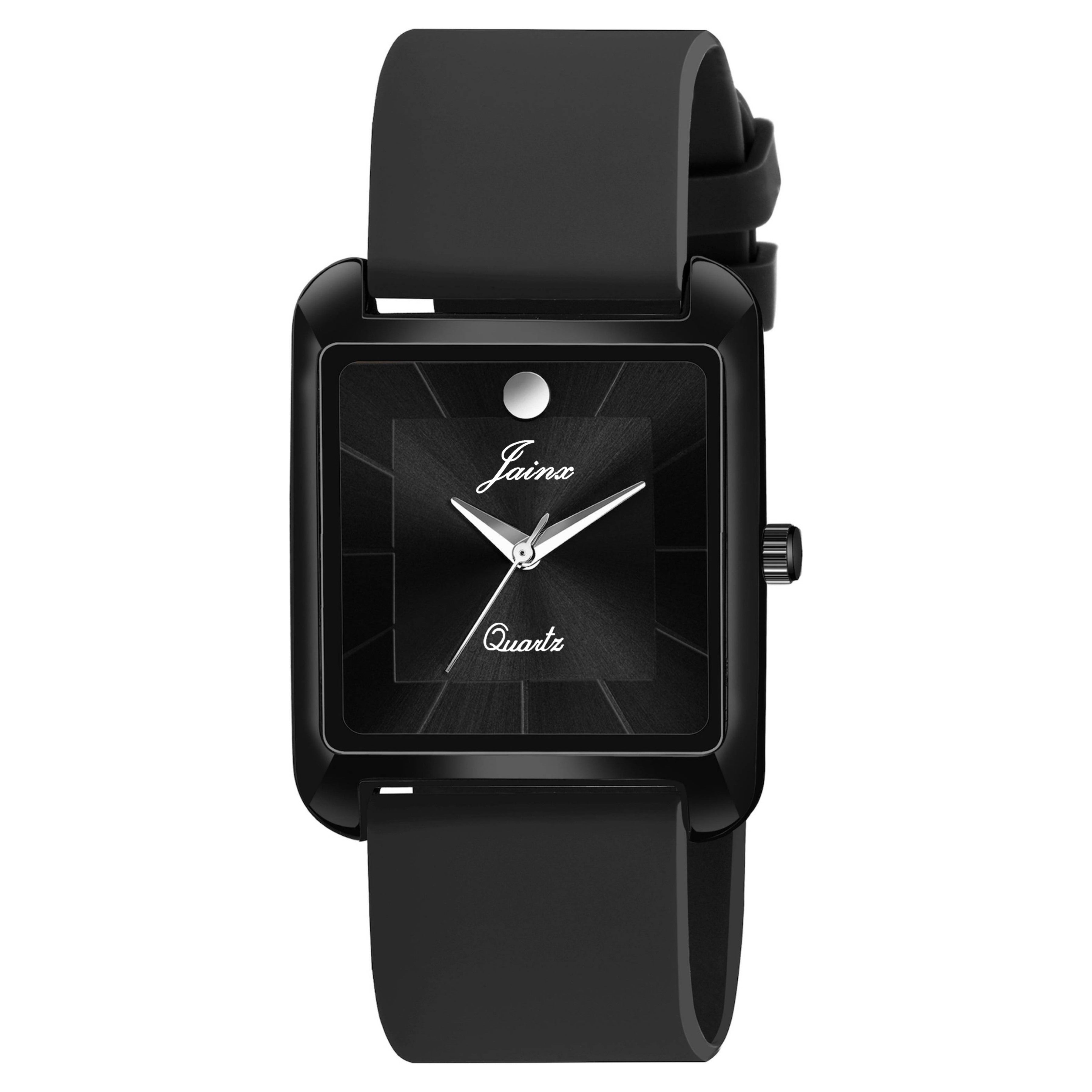 Jainx Square Shape Silicone Strap Analog Wrist Watch for Men - JM7168 - Jainx Store
