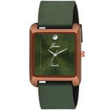 Jainx Square Shape Silicone Strap Analog Wrist Watch for Men - JM7170