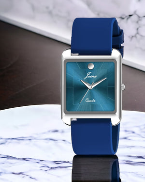 Jainx Square Shape Silicone Strap Analog Wrist Watch For Men - JM7171
