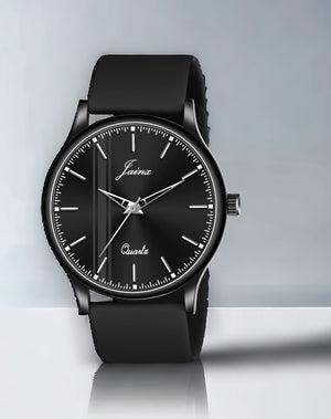 Jainx Black Silicone Band Analog Watch - For Men JM7172