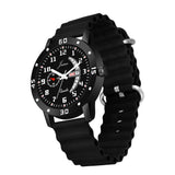 Jainx Black Day and Date Dial Silicone Band Analog Watch For Men