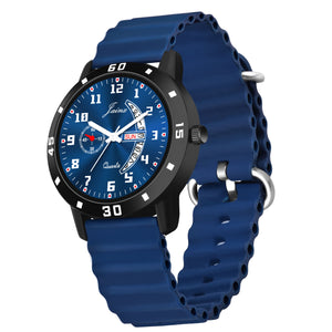 Jainx Blue Day and Date Dial Silicone Band Analog Watch for Men - JM7178 - Jainx Store