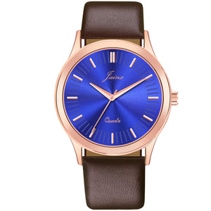 Jainx Blue Dial Leather Band Analog Wrist Watch for Men - JM7181 - Jainx Store