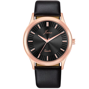 Jainx Black Leather Band Analog Wrist Watch for Men - JM7182 - Jainx Store