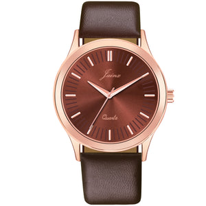 Jainx Brown Leather Band Analog Wrist Watch for Men - JM7183 - Jainx Store