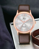 Jainx Silver Dial Leather Band Analog Wrist Watch for Men - JM7184 - Jainx Store