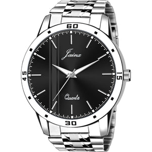 Jainx Black Dial Steel Chain Analog Wrist Watch For Men - JM7190