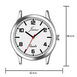 Jainx White Dial Black Leather Band Analog Wrist Watch For Men - JM7191