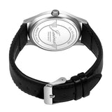 Jainx White Dial Black Leather Band Analog Wrist Watch For Men - JM7191