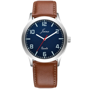 Jainx Blue Dial Brown Leather Band Analog Wrist Watch For Men - JM7192