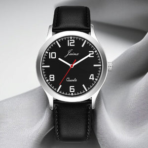 Jainx Black Leather Band Analog Wrist Watch For Men - JM7193