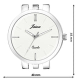 jainx Silver Dial Steel Chain Analog Wrist Watch for Men - JM7195