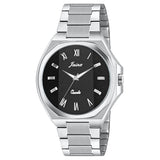 jainx Black Dial Steel Chain Analog Wrist Watch fot Men - JM7197