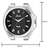 jainx Black Dial Steel Chain Analog Wrist Watch fot Men - JM7197