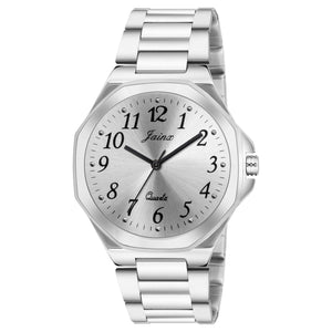 Jainx Silver Steel Chain Analog Wrist Watch For Men - JM7198