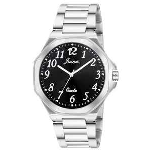 Jainx Black Dial Steel Chain Analog Wrist Watch For Men - JM7199