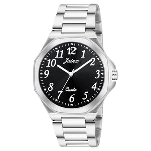 Jainx Black Dial Steel Chain Analog Wrist Watch For Men - JM7199