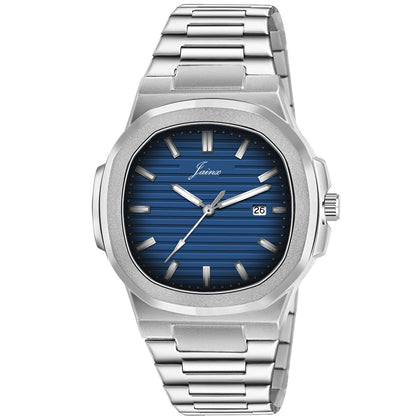 Jainx Blue Dial Steel Chain Analog Wrist Watch For Mens - JM7202