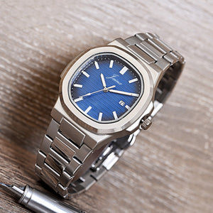 Jainx Blue Dial Steel Chain Analog Wrist Watch For Mens - JM7202