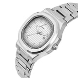 Jainx  Silver Dial Steel Chain Analog Wrist Watch for Mens - JM7205